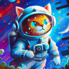 Chat en astronaute