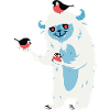 Monster mit Vögeln