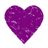 purple heart - romance - used look