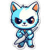 cat with knife