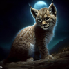 Lynx under the moonlight wildlife