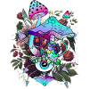 Magic Mushroom Psychedelic Mushroom Eyes Art