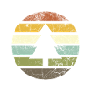 Retro pine tree