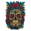 Skull with flowers Gothic Cool