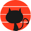 Retro Style Devil Cat