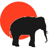 Retro Style Elephant : The Redsunset