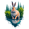 Belle illustration d’un lapin