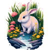 Belle illustration d’un lapin