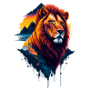 Abstract illustration of lion