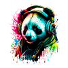 Abstract panda bear