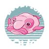 Costume de Blobfish - Visage de poisson Blob laid -