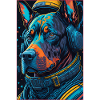 Doberman Dog Astronaut