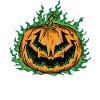 Halloween Pumpkin on fire