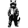Stencil Cat Cool