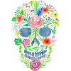 Flower skull