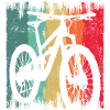Rainbow Grunge Bicycle Silhouette