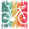 Regenbogen Graffiti Fahrrad Silhouette