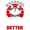 Raccoon lover picking garbage,