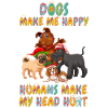 Hundar gör mig lycklig människa gör mitt huvud ont Doglove