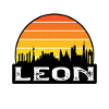 Leon Mexiko Flagge Skyline Reise-Souvenir