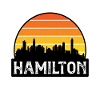 Hamilton Canada Flag Skyline Reisesouvenir