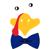 Funny turkey face Thanksgiving