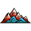 Mountains symbol mountaineering