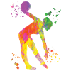 Gymnast with ball rhythmic gymnastics