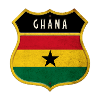 Ghana Wappen Flaggen Design