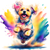Chiot Maltais sautant
