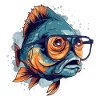 Blop the spectacled fish