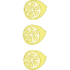 Lemon halved 3 times
