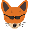 cooler Fuchs mit Sonnenbrille