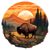 Bison Sunset