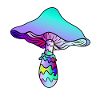 Psychedelic Mushroom - Rainbow Mushroom