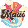 Maui Hawaii Retro Beach 70s