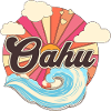 Oahu Hawaii Retro 80s Beach
