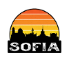 Sofia Bulgarien Flagge Skyline Reise-Souvenir