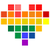 Rainbow Pixel Heart
