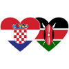 Croatia Kenya Flag Heart