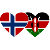 Norway Kenya Flag Heart