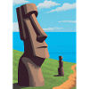 Monumentale Moai-Statuen
