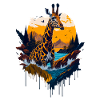 Beautiful abstract giraffe