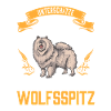 Mann mit Wolfsspitz Deutscher Keeshond