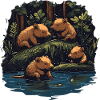 Capybaras capybara