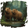 Capybaras capybara
