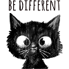 katze ,illustration , Aquarell,schwarz,Malerei,