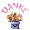Danke! Blumen-Pott personalisierbar