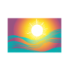 sunset and waves