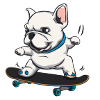 Skateboard Roller Dog